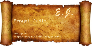 Ernyei Judit névjegykártya